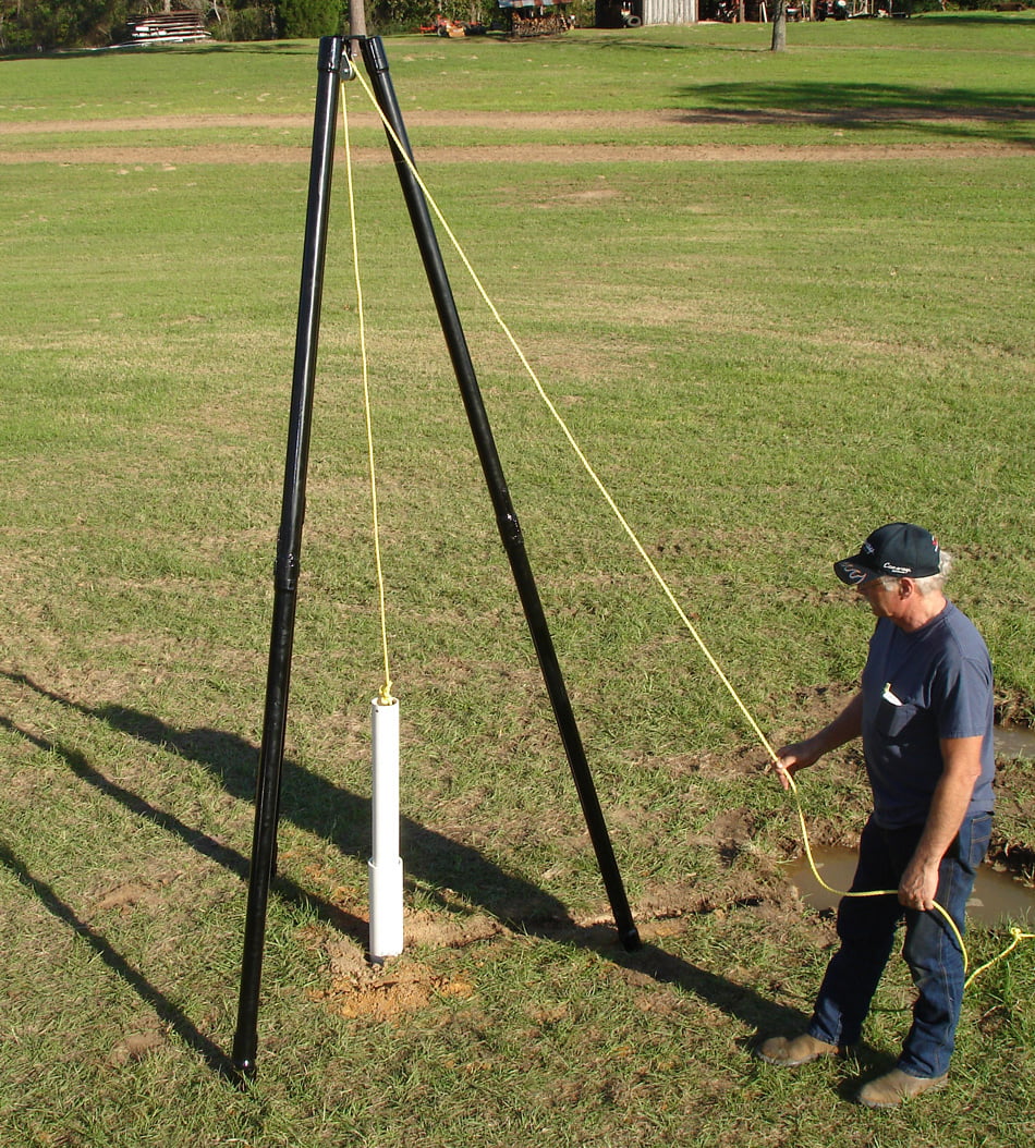 Water Well Drill Bailer Tripod Assembly