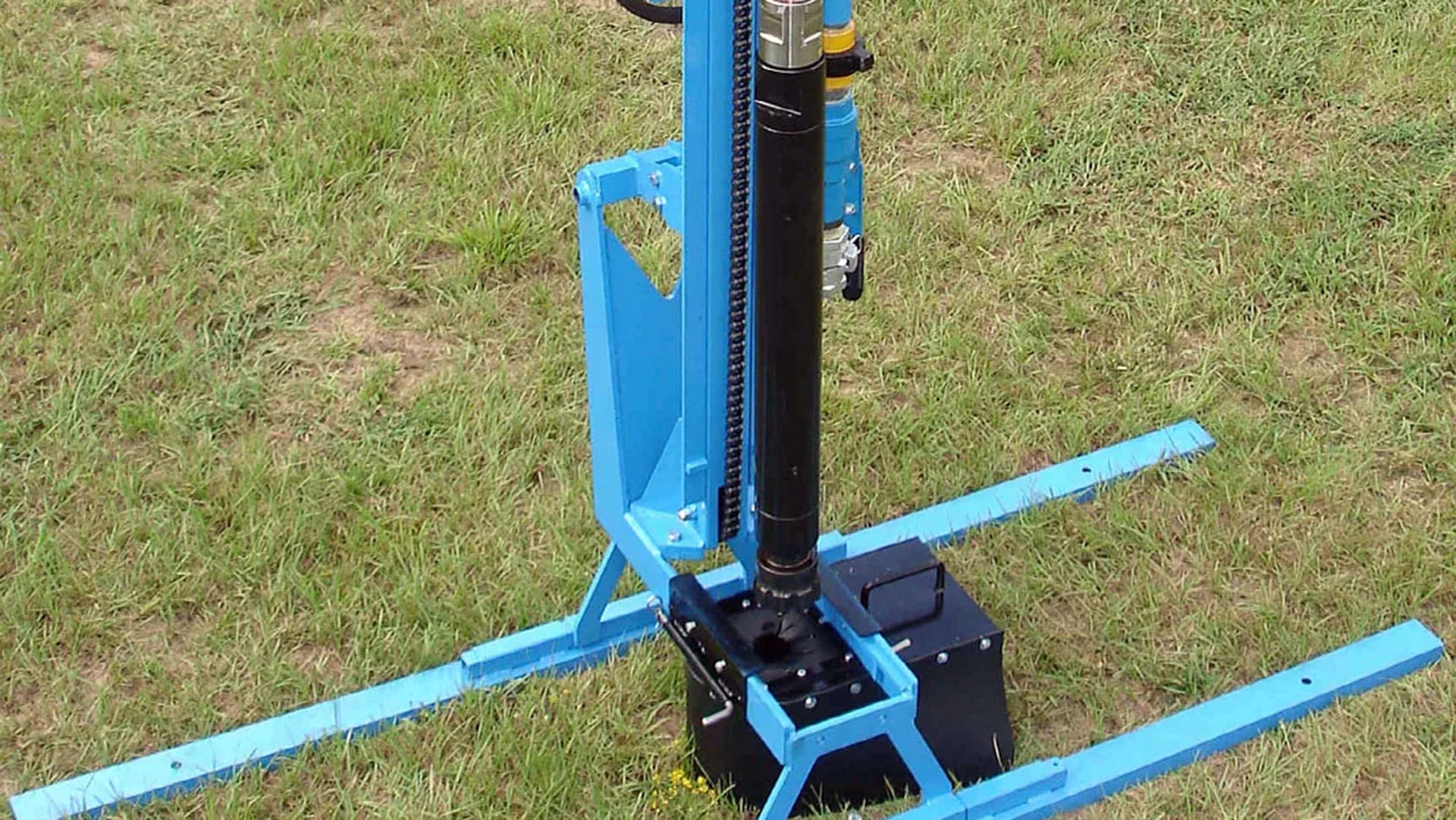 Closeup of down the hole hammer